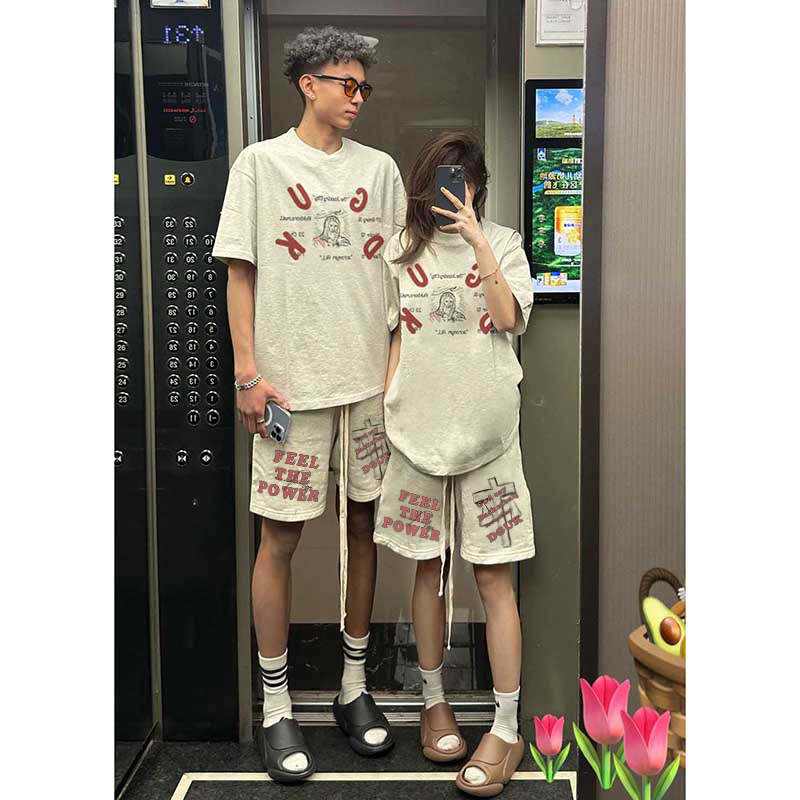 Quần Thun Ngố Nam Họa Tiết Nổi FEEL THE POWED HeiLit Short Nỉ Đùi Dày Dặn Có Túi Kết Hợp Dây Rút