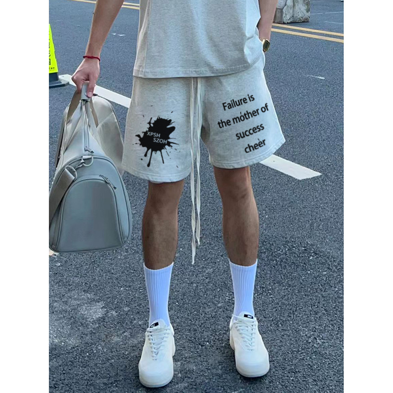 Quần Thun Ngố Nam Họa Tiết Nổi Bật Dáng Ngắn HeiLit Short Nỉ Đùi Dày Dặn Có Túi Kết Hợp Dây Rút