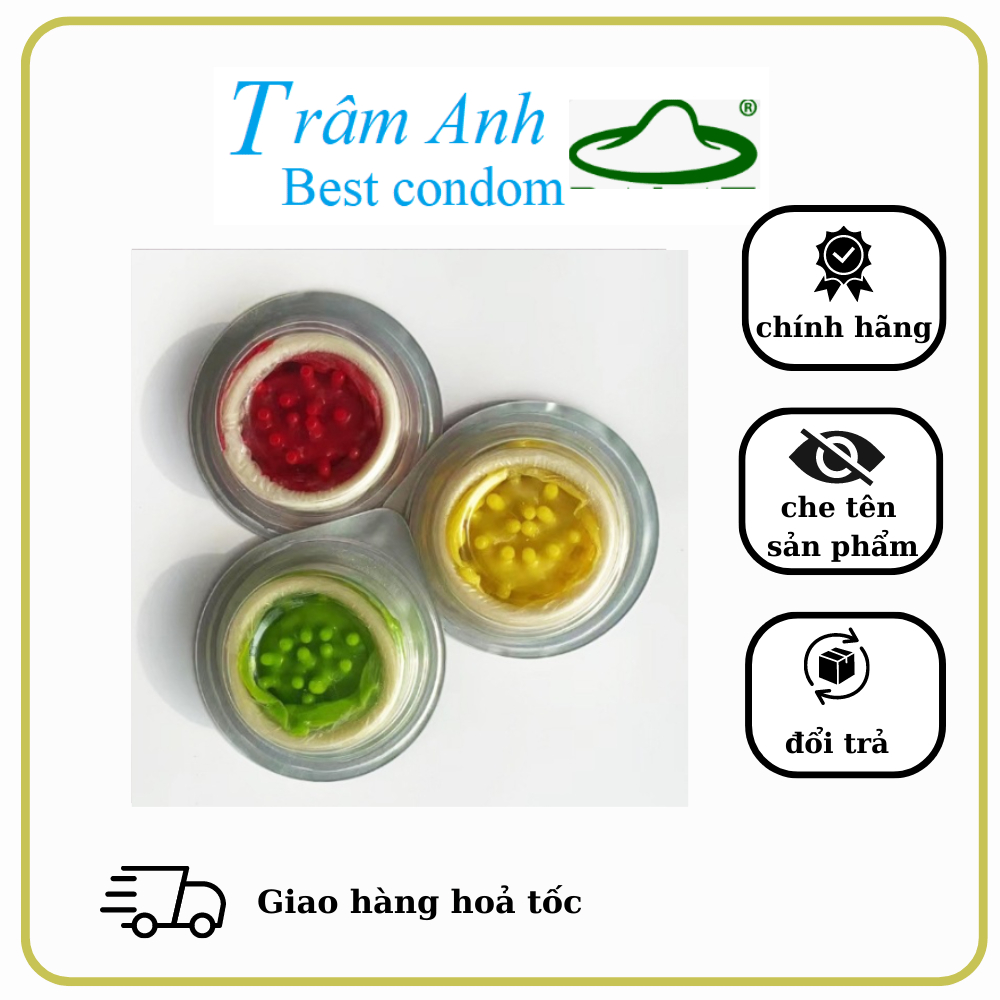 Bao cao su Runbo Siêu gai ,tăng kích thích, kéo dài thời gian,hộp 1 chiếc