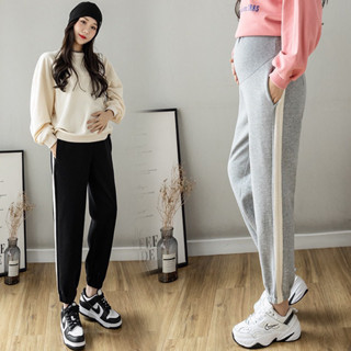  Quần bà bầu dài thu đông chất DA CÁ dáng bom dày dặn thời trang cao cấp đẹp giá rẻ có chun rút chỉnh bụng bomber 