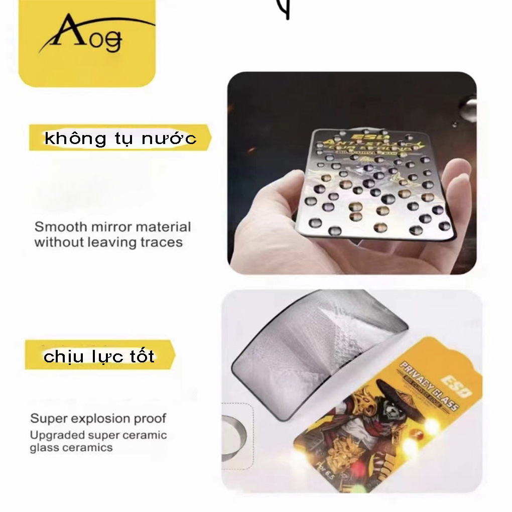Kính cường lực ESD full màn chống nhìn trộm iphone 6 7 8plus X XsMax 11 ProMax 12 12 ProMax 13 13 ProMax 14 Plus Promax