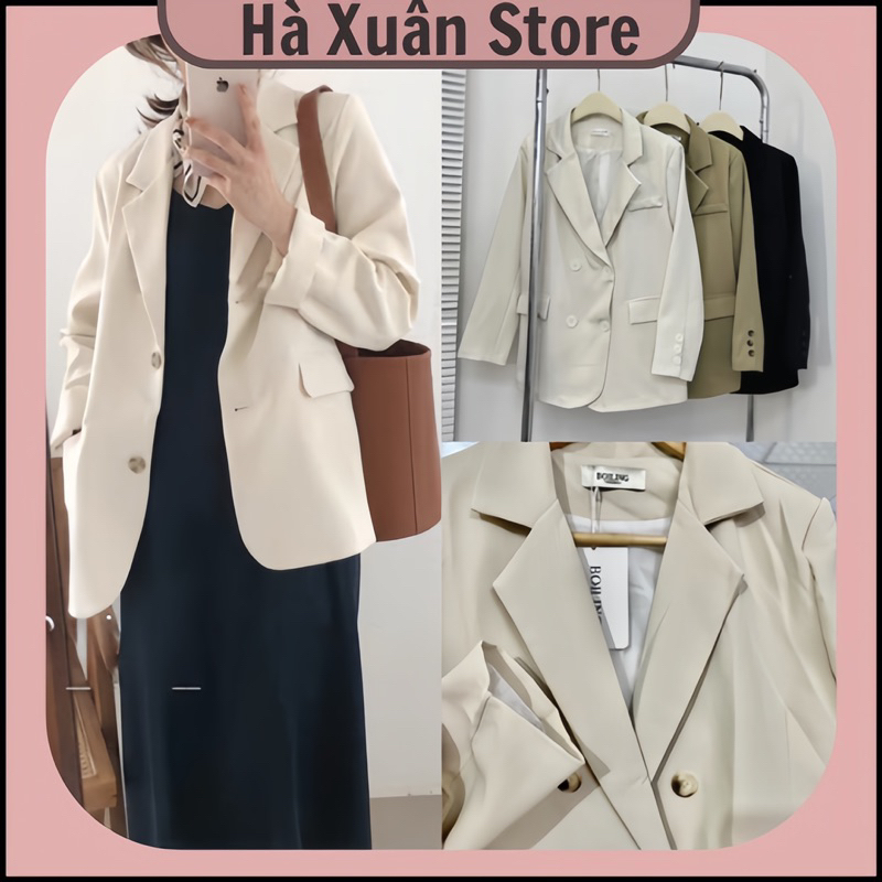 Áo Khoác Blazer Phong Cách Hàn Quốc Siêu Xinh_Haxuanstore