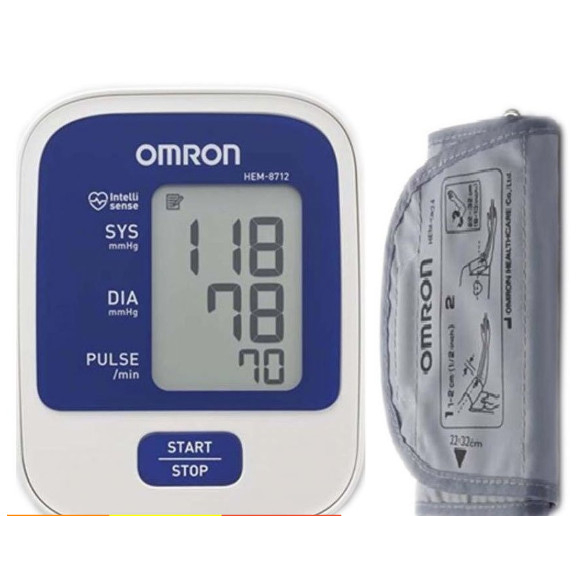 Máy đo huyết áp và nhịp tim bắp tay Omron HEM - 8712 BH 5 năm chính hãng