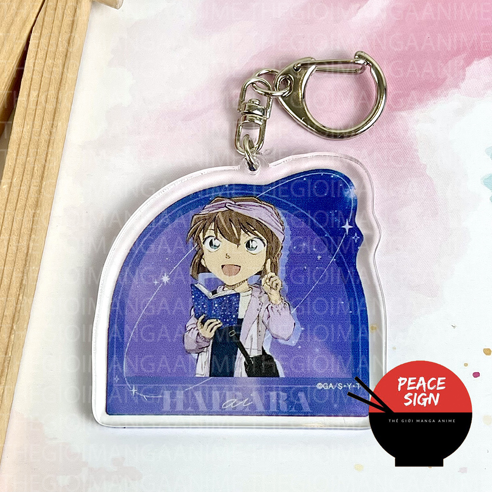 Móc khóa CONAN THÁM TỬ LỪNG DANH ver SAO BĂNG in hình anime chibi mica trong acrylic dễ thương