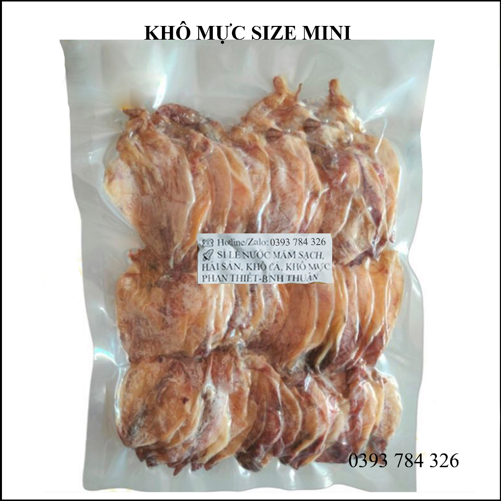 30 Con Mực Khô Phan Thiết-Bình Thuận Size Mini 130 Con/Kg Hút Chân Không