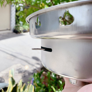 Bếp INOX cherry chắn gió, bếp dã ngoại