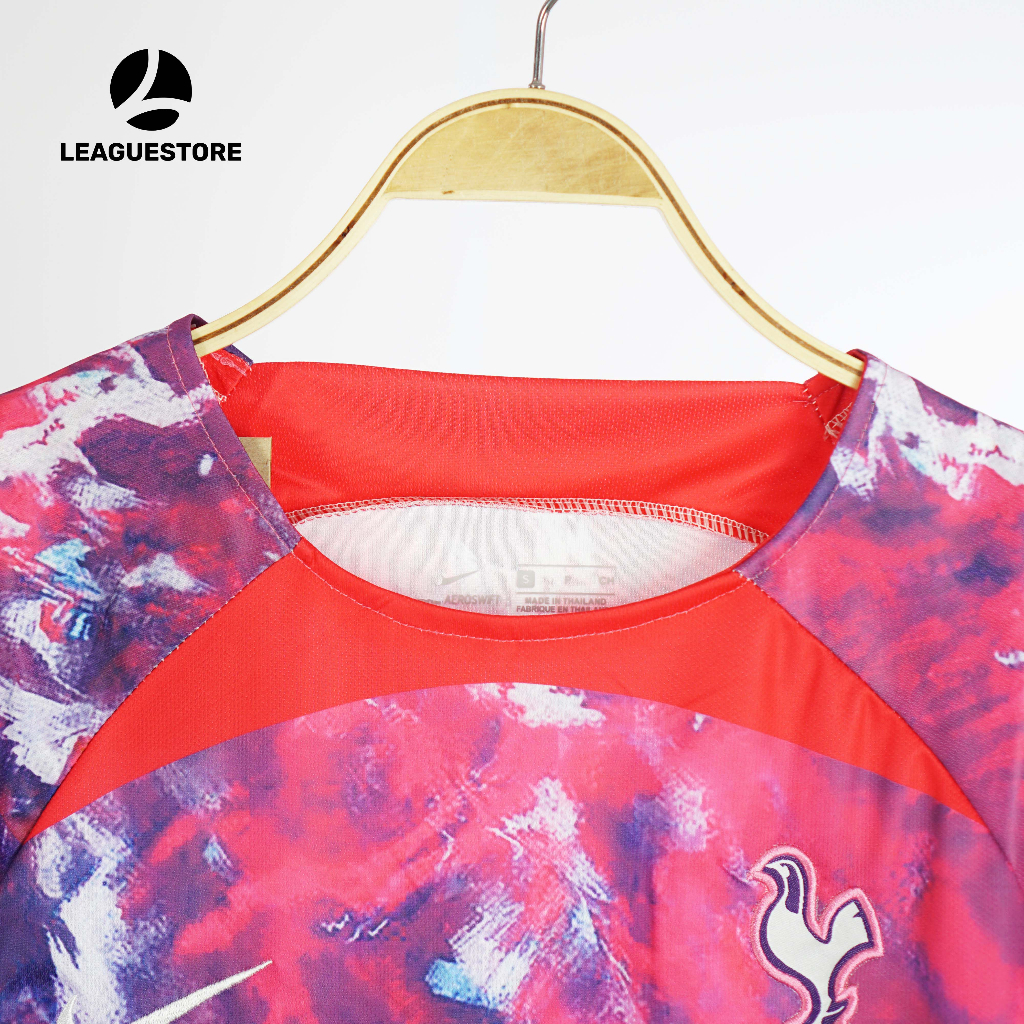 Bộ Tottenham leaguestore - bộ quần áo bóng đá thể thao nam sân khách  màu loang đỏ form âu mùa 23/24