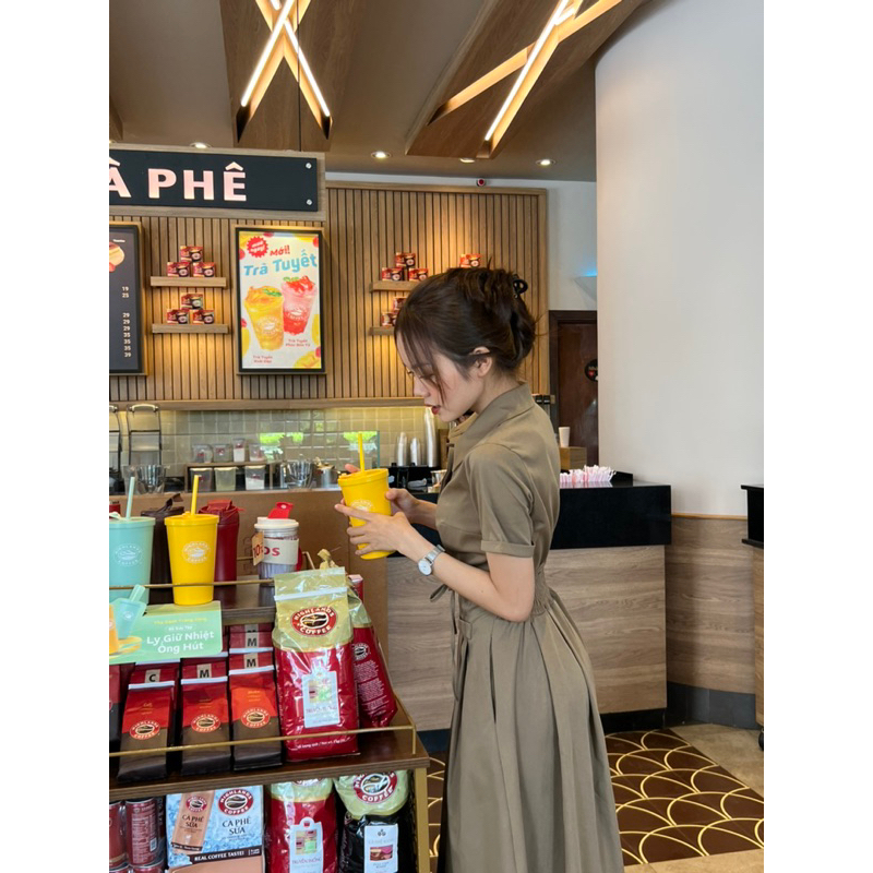 Váy maxi cộc tay lưng chun Hamy Clothing