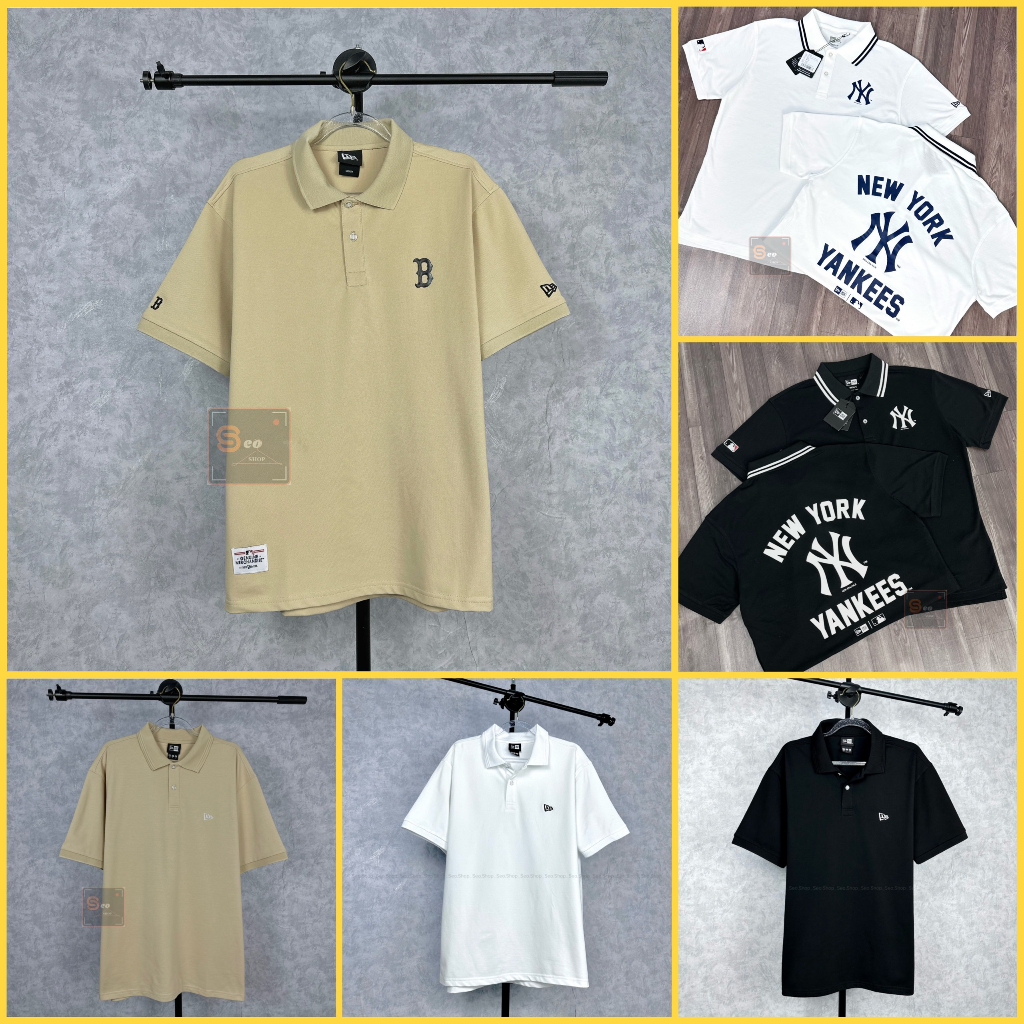 Áo POLO NEW ERA basic hai màu đen và trắng