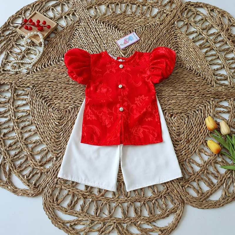 Bộ Bà Ba Lụa NHÍM XÙ KIDS Cho Bé Gái 4 Đến 28kg