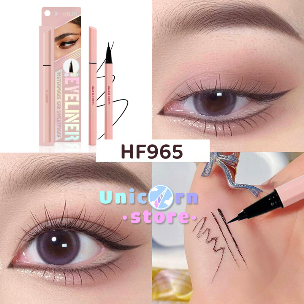 Bút Kẻ Mắt Chống Thấm Nước Và Mồ Hôi Sivanna Waterproof & Sweatproof Skinny Eyeliner HF965