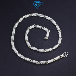 Dây chuyền bạc nam đốt trúc dạng xoắn độc đáo, sang trọng 1.5 cây dck0069 - trang sức tnj