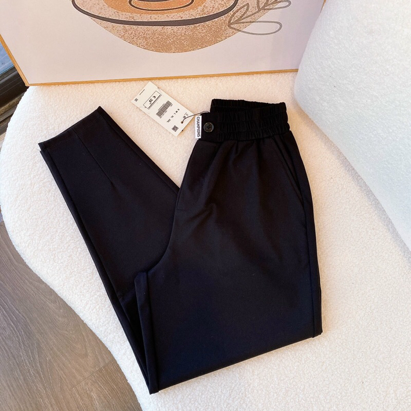 Quần baggy nữ dáng thụng phối nắp túi phía sau siêu xinh, dễ phối đồ, không kén dáng