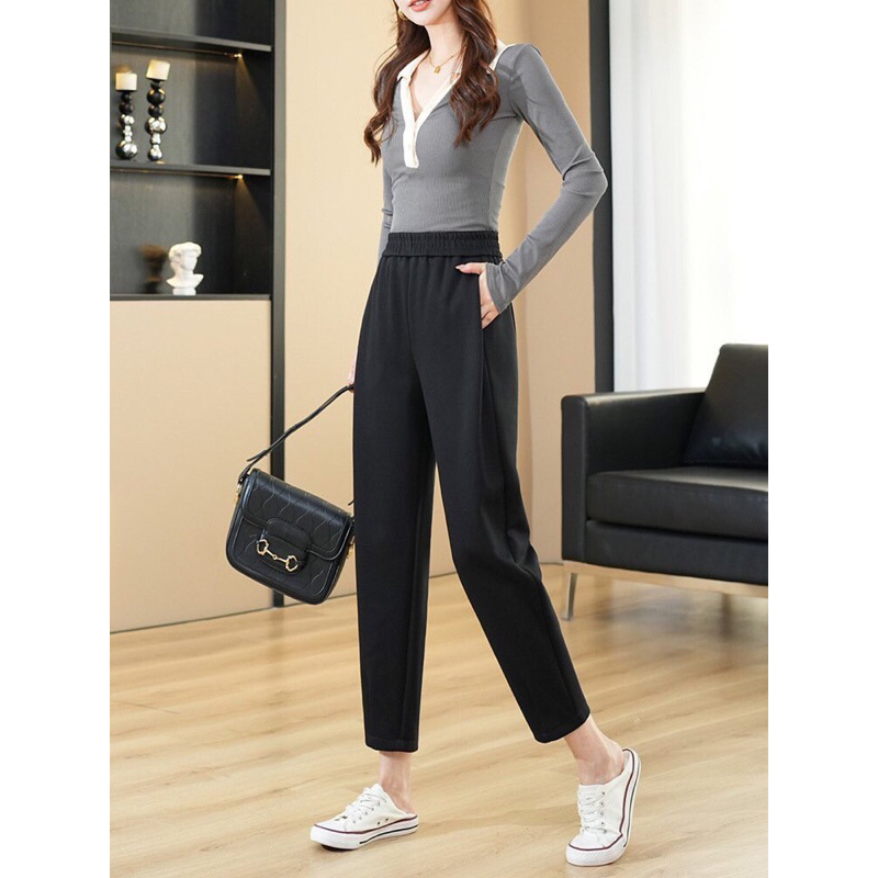 Quần baggy nữ dáng thụng phối nắp túi phía sau siêu xinh, dễ phối đồ, không kén dáng