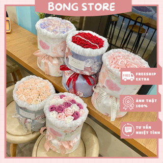 Bó hoa sáp gói giấy gấm nhiều màu làm quà tặng sinh nhật,hoa tặng người yêu , 8/3, 20/10, 14/2