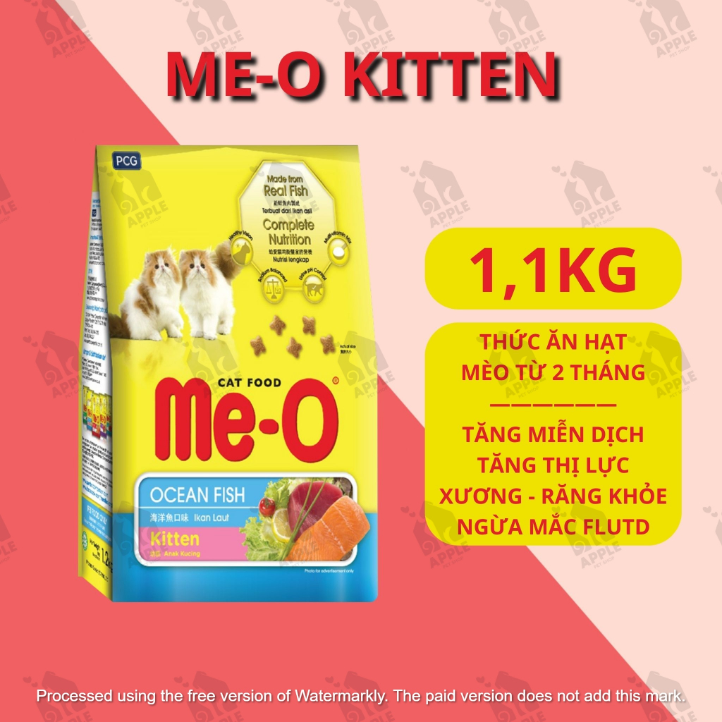 Thức ăn hạt cho mèo con Me-o - Vị cá biển