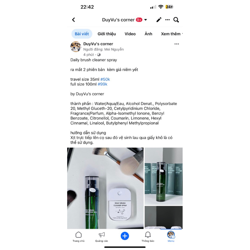 Daily Brush cleaner spray