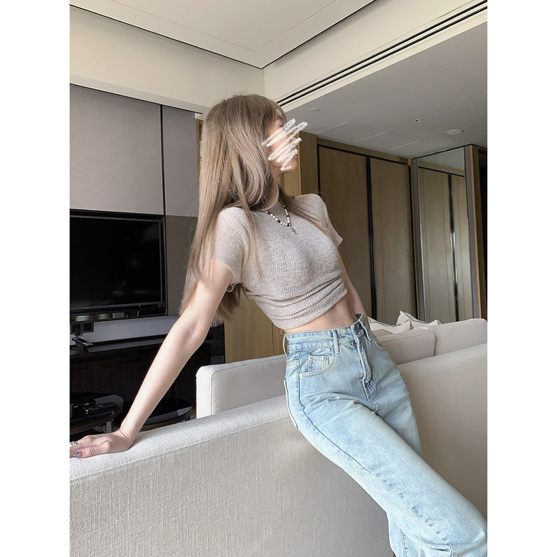 Quần Jeans Nữ Ống Suông , Quần Bò Nữ Ống Rộng Màu Xanh Bạc Siêu Cute TL26 | BigBuy360 - bigbuy360.vn