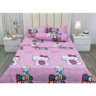 Bộ ga gối poly 1M2/1M4/1M6/1M8 Hello kitty