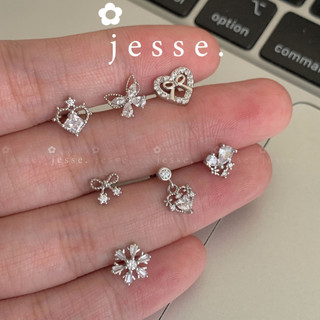 1 chiếc khuyên tai  màu bạc  nhiều hình jessevn