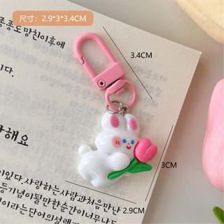 Móc khóa mini hình thỏ trắng dễ thương