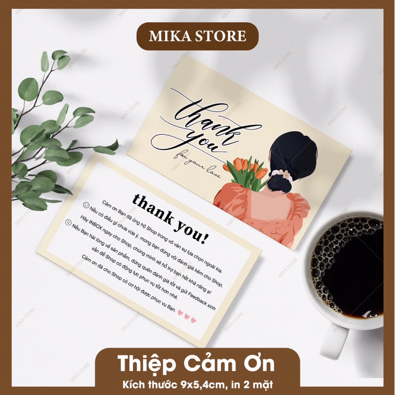 Combo 100 Thiệp Cảm Ơn, Card Cảm Ơn Khách Hàng, Card Thank You