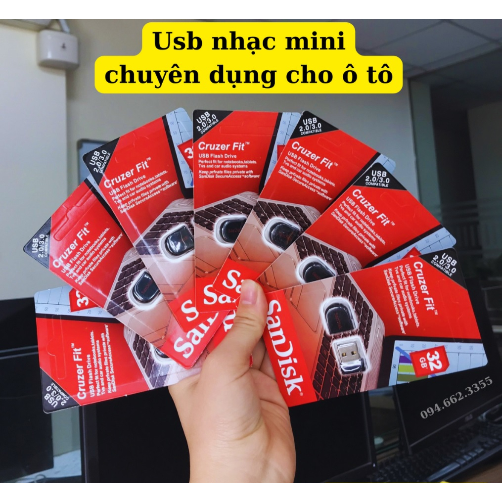 Usb Nhạc ô tô chính hãng SANDISK - 32Gb