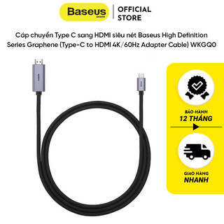 Cáp chuyển Type C sang HDMI siêu nét Baseus High Definition Series Graphene WKGQ0