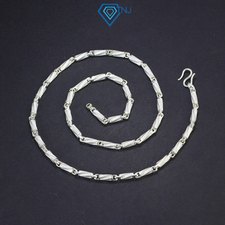 Dây chuyền bạc nam đốt trúc dạng xoắn bản vừa, sang trọng DCK0071 - Trang Sức TNJ