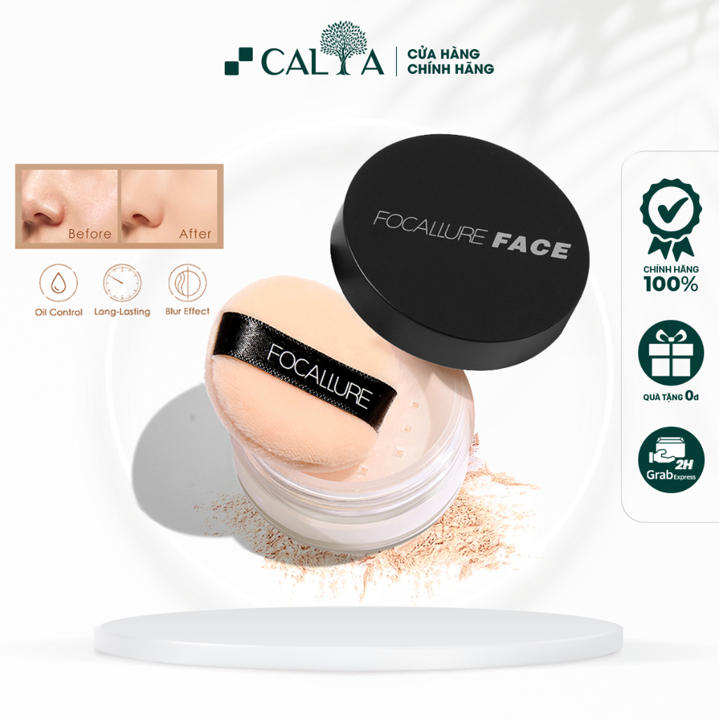 Phân Phủ Kiềm Dầu Focallure Mịn Màng, Cố Định Lớp Make Up - Focallure Oilfree Setting Powder FA15