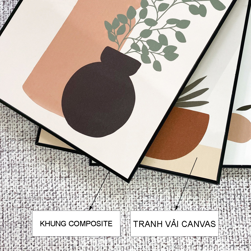 Tranh BOHO trừu tượng treo tường kích thước 50*70cm, tặng kèm đinh 3 chân treo tranh, bảo hành 12 tháng