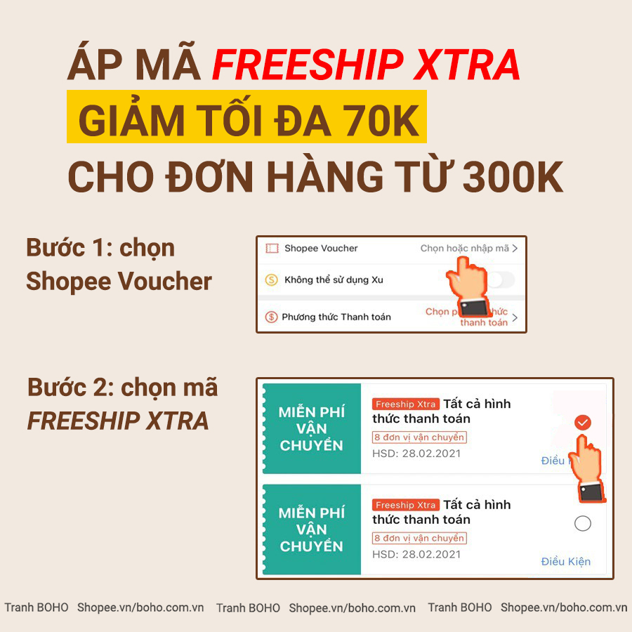 Tranh BOHO trừu tượng treo tường kích thước 50*70cm, tặng kèm đinh 3 chân treo tranh, bảo hành 12 tháng