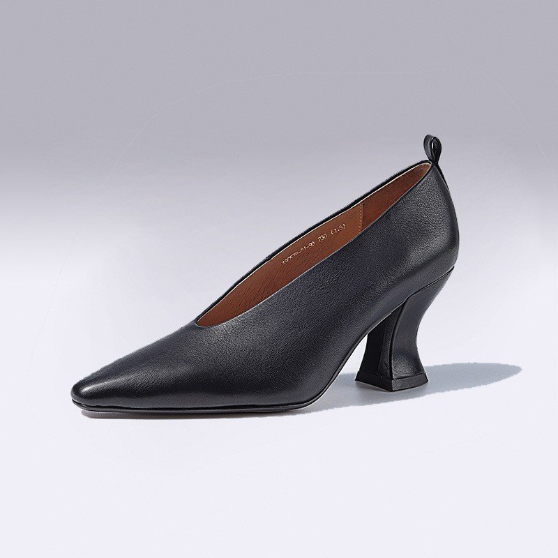 ENSO - Giày Cao Gót Da Thật AMBER Màu Đen