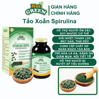 Tảo Xoắn dinh dưỡng Nutgreen, Viên Tảo Spirulina giúp cân bằng dinh dưỡng