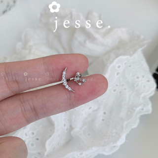 1 chiếc khuyên tai  cong đá  nhiều hình jessevn