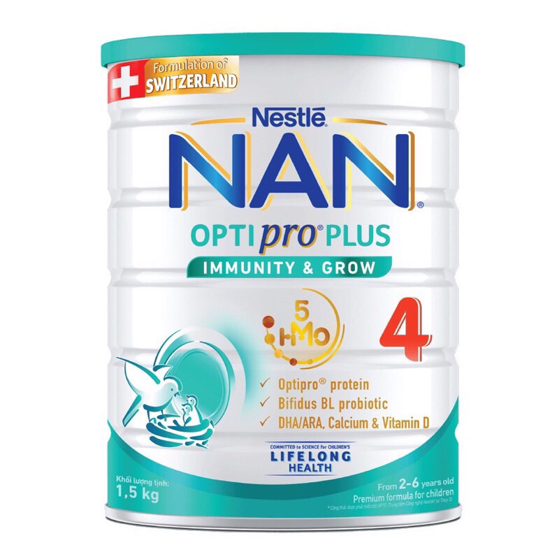 Sữa bột Nan 4 1.5kg mẫu mới date mới