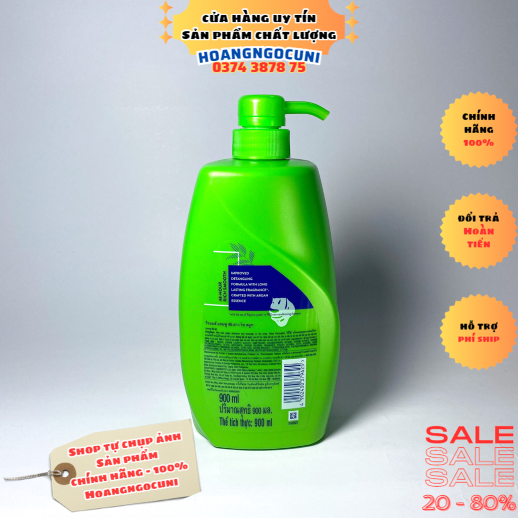 Dầu gội Rejoice 630ml, 900ml siêu mềm mượt 48 giờ chính hãng cao cấp freeship 1k