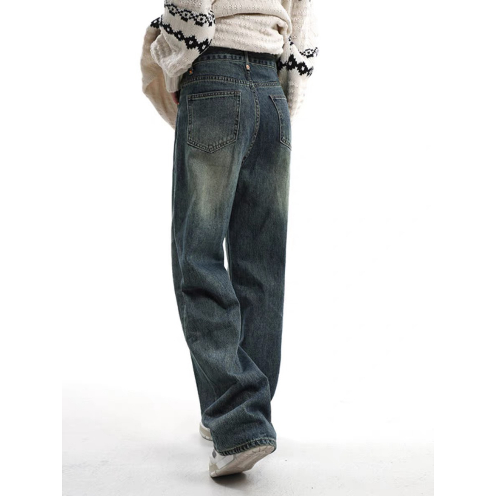 Quần Jeans Nữ Ống Suông Phối Túi , Quần Bò Nữ Ống Rộng Màu Xanh Siu Kute TL36 | BigBuy360 - bigbuy360.vn