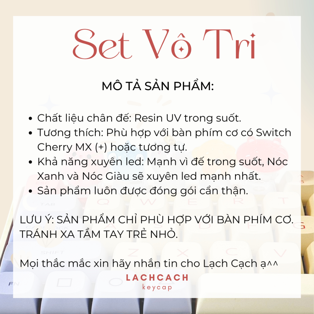 Keycap Vô Tri | Keycap Bàn Phím Cơ | Phụ Kiện Bàn Phím Cơ