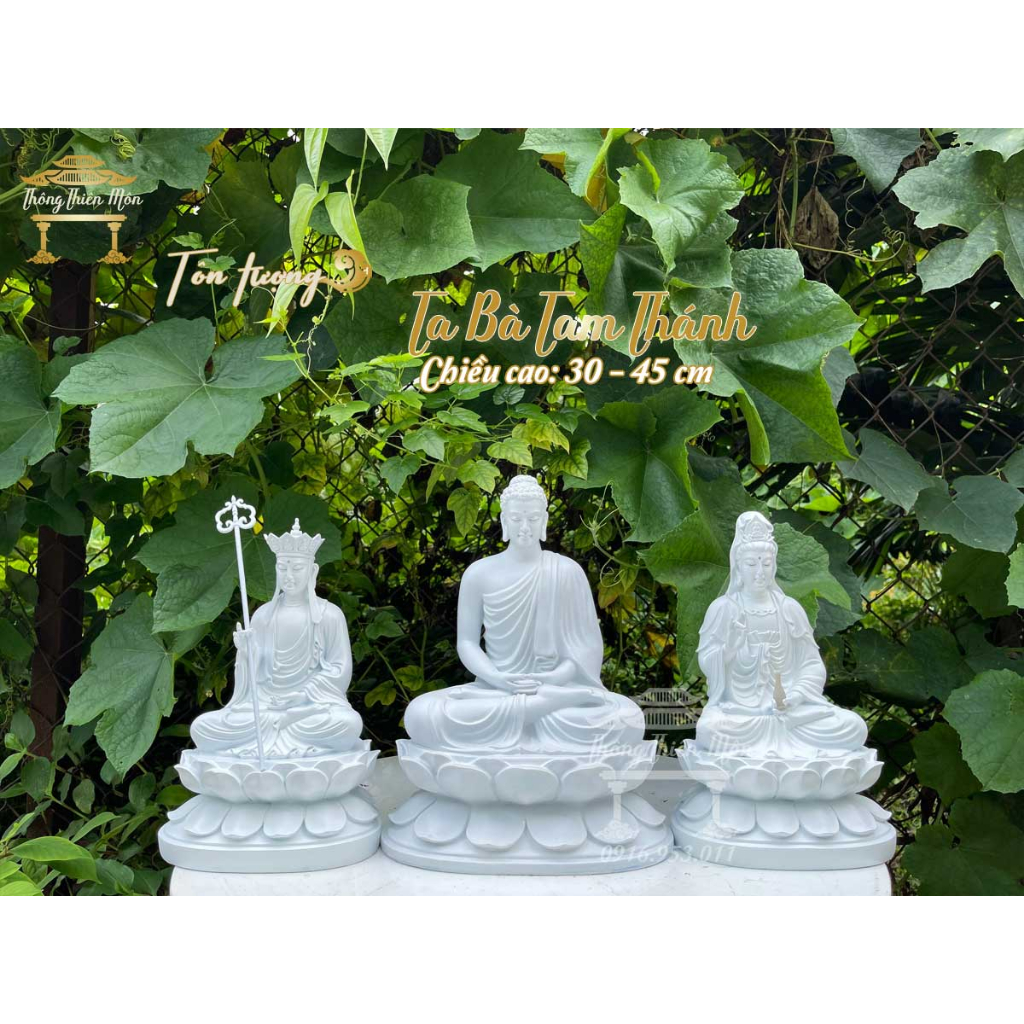 Tôn tượng Ta Bà Tam Thánh - 30cm