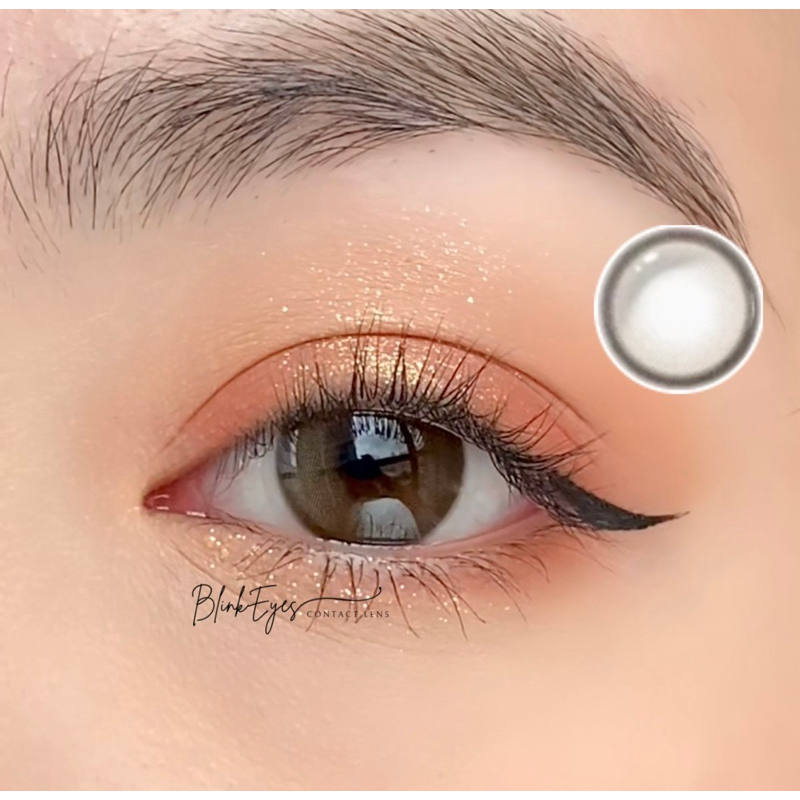 Kính Áp Tròng Lens Mắt BLINKS EYES Nâu Viền Tự Nhiên Brown Cho Mắt Cận 0-8 Độ Dùng Trong 6 Tháng