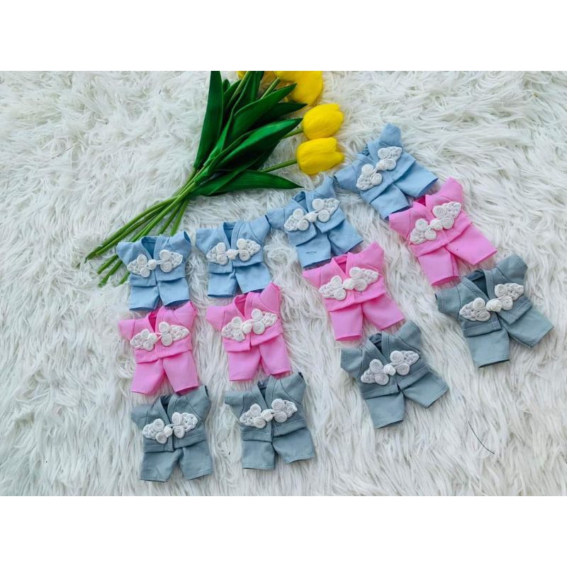 Đồ lam búp bê 5in xám và hồng