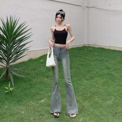 A07 Quần jeans nữ ống loe gấu tua rua , quần jean nữ, quần bò nữ ống loe chất co giãn tôn dáng 2023 | BigBuy360 - bigbuy360.vn