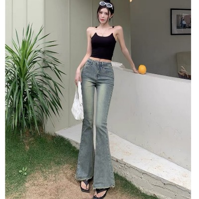 A07 Quần jeans nữ ống loe gấu tua rua , quần jean nữ, quần bò nữ ống loe chất co giãn tôn dáng 2023 | BigBuy360 - bigbuy360.vn