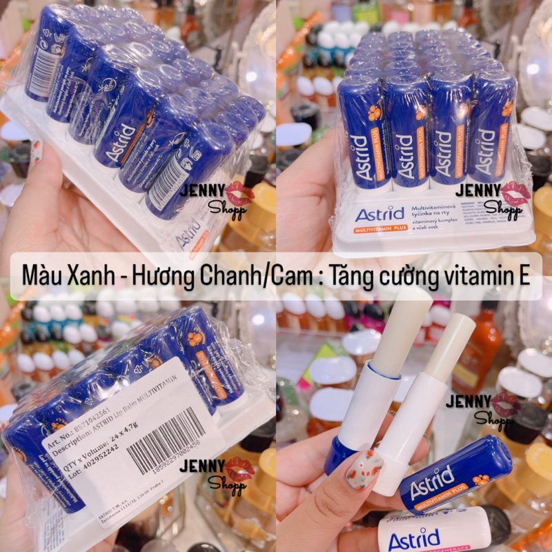 Son dưỡng môi mỡ hươu Astrid Multivitamin tẩy da chết, tái tạo môi mềm, dưỡng ẩm