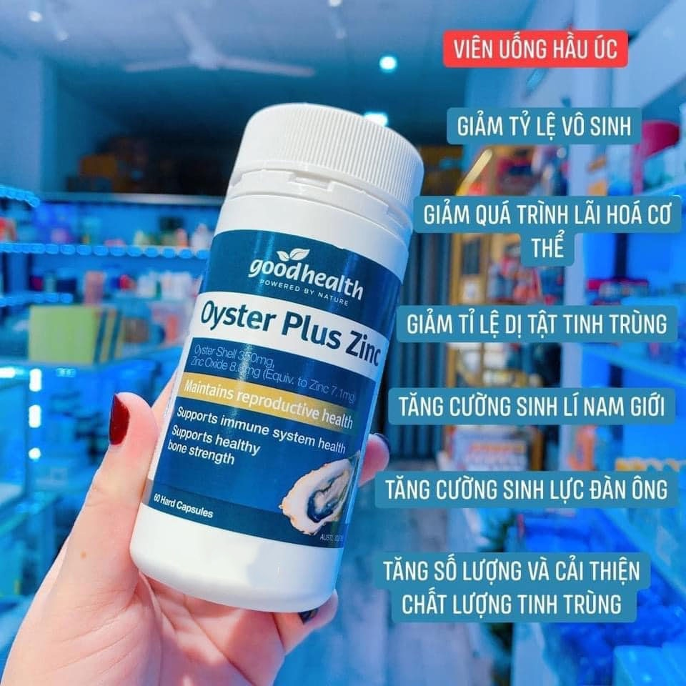 Hàu Oyster Plus Good Health - Hộp 60viên Tăng Cường Sinh Lý Phái Mạnh