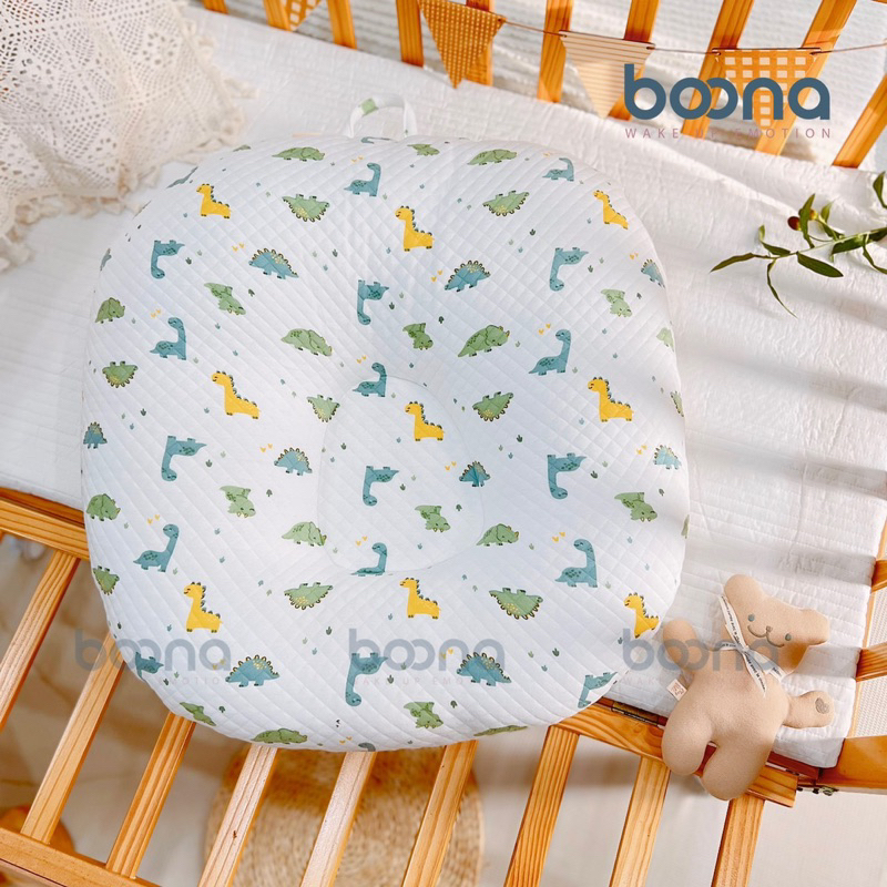 Gối chống trào ngược Boona hàng cao cấp - phiên bản chất xốp Trần bông size to 70x70cm bông nặng 2kg dành cho bé sơ sinh