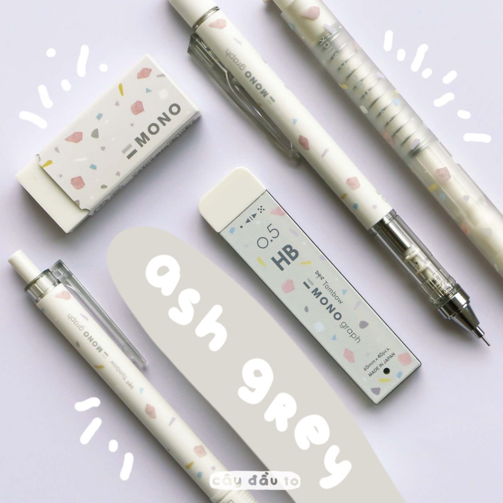 Bút Chì Lắc Kỹ Thuật Tombow Mono Terrazzo Limited Edition Màu Sắc Sheer Stone Phiên Bản Giới Hạn Cây Đầu To