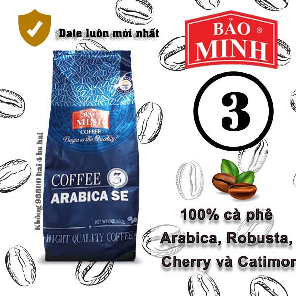 Cà phê rang xay Số 3 - Bảo Minh - Bịch 500gr