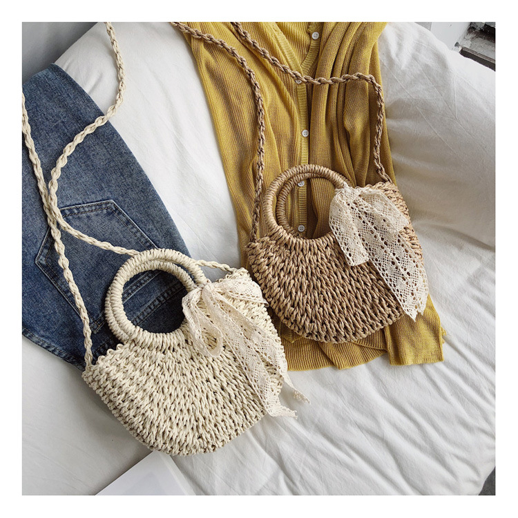 Túi Cói Bán Nguyệt Đeo Chéo